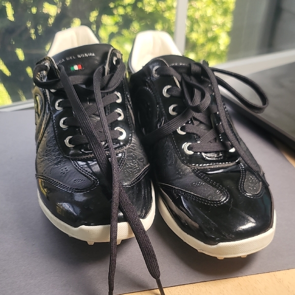 Duca Del Cosmo Shoes - Duca Del Cosma Women's Golf Shoes Size 9 Black Patent Italian Leather